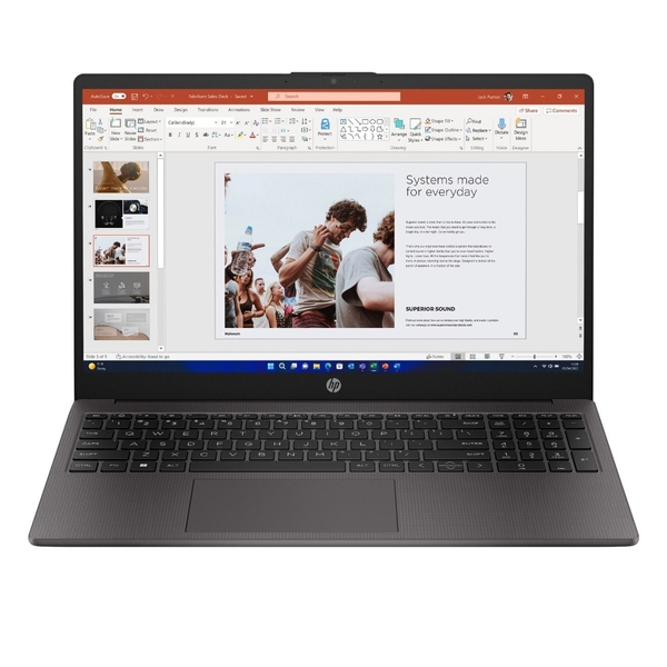 HP 255 G10 Laptop, 15.6 Inch Full HD 1080p Screen, AMD Ryzen 3 7330U, 8GB RAM, 256GB SSD, AMD Radeon, Windows 11 Home