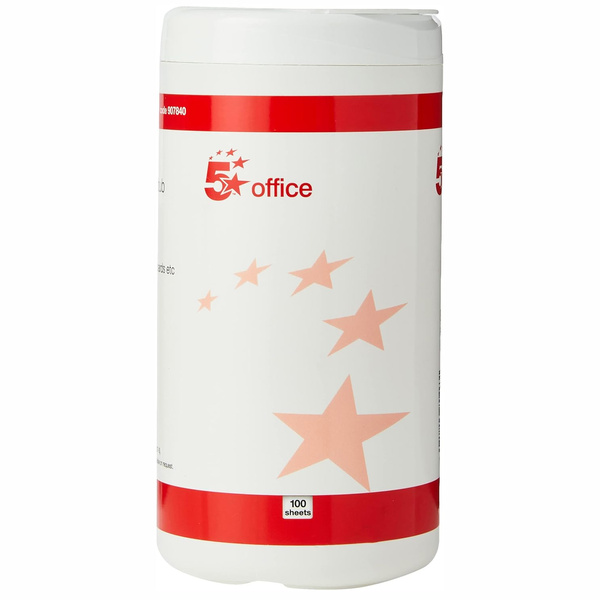 Falcon Value 5-Star Cleaning Multi Purpose Wipes for PCs, Screens, Keyboards, phones, headset etc.. [Pack of 100]