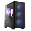 Montech AIR 100 ARGB Tempered Glass micro ATX Case with 4x RGB Fans Black Image