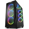 Sharkoon REV300 Black RGB Tempered REVERSE * Glass ATX Gaming PC Case Image