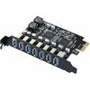 Falcon Value 7 Port PCI-E Express Expansion Card, USB 3.0 7 Port Front Controller Adapter Card, Internal PCIe USB Card Connect 7 Devices Image