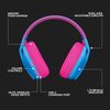 Logitech G435 Wireless Bluetooth Gaming Headset - Blue/Raspberry Image