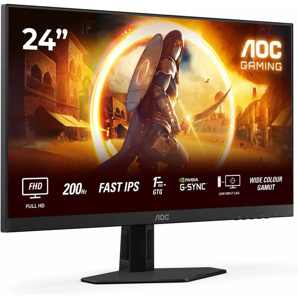 Aoc Gaming  - 24 inch Full HD monitor, 200 Hz, 1 ms, S-sync comp., HDR10 - 1920x1080, 2x HDMI 2.0, DisplayPort 1.4