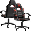 BraZen Valor Mid Back PC Gaming Chair - Red / Black Image