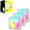 Corsair RS120 WHITE ARGB 120mm PWM Fans – Daisy-Chain Connection – Low-Noise – Magnetic Dome Bearing – Triple Pack Image