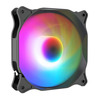 VIDA Pulsar 120mm ARGB Fan for Vida GENESIS & TYPHOON Cases, 9 LEDs, Hydraulic Bearing, 1200 RPM, 4-pin (Daisy Chain Header), Black Image