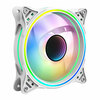 VIDA Infinity01 White 120mm ARGB Dual Ring PWM Case Fan, Hydraulic Bearing, Infinity Mirror Effect, 500-1500 RPM, White Image