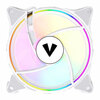 VIDA Infinity01 White 120mm ARGB Reverse Blade Dual Ring PWM Case Fan, Hydraulic Bearing, Infinity Mirror Effect, 500-1500 RPM, White Image
