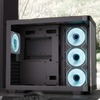 Aerocool P500C Mid Tower Case - Black with Curved Glass Panel ( Some imagis include optional Extras) Image