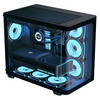 Aerocool P500C Mid Tower Case - Black with Curved Glass Panel ( Some imagis include optional Extras) Image