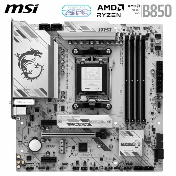 MSI B850M GAMING PLUS WIFI6E mATX Motherboard AMD AM5