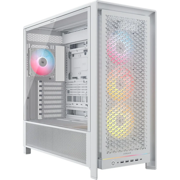 Corsair FRAME 5000D RS ARGB WHITE Modular Mid Tower Tempered Glass PC Gaming Case