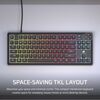 Corsair CH-9216065-UK Corsair K55 CORE TKL Tenkeyless RGB Membrane Gaming Keyboard Image