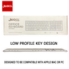 JEDEL FULL SIZE USB/ TYPE C MULTIMEDIA KEYBOARD APPLE MAC COMPATIBLE, SILVER, USB TYPE C AND USB CONNECTIONS Image
