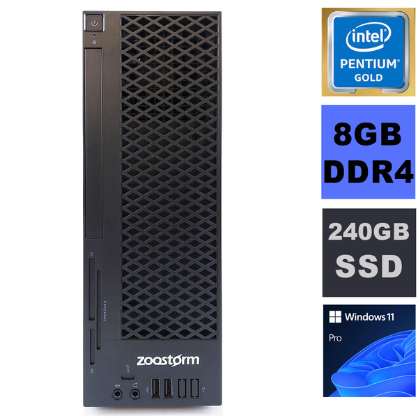 ZOOMSTORM  Refurbished  PC - Intel Pentium G5400, 8Gb DDR4 Memory, 240Gb SSD, Windows 11 Pro, 12 Month Warranty
