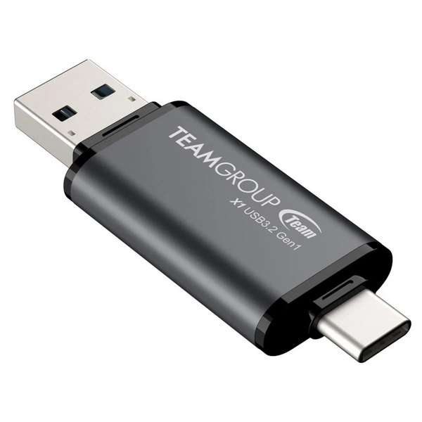 Team Group Team 64GB X1 USB-A & USB-C 3.2 Gen1 Memory Pen, 100MB/s, Aluminium Alloy