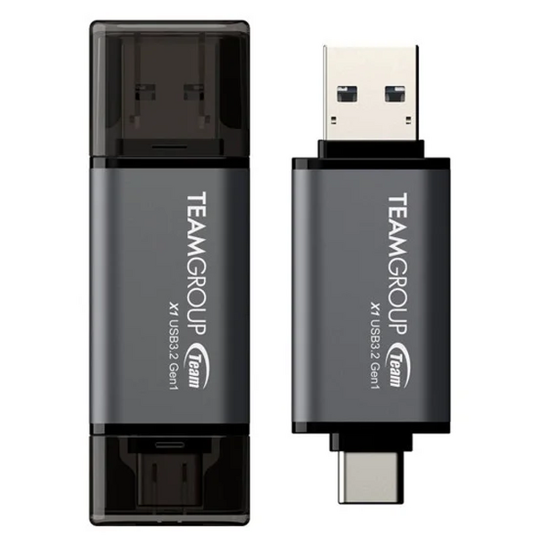 Team Group Team 128GB X1 USB-A & USB-C 3.2 Gen1 Memory Pen, 100MB/s, Aluminium Alloy