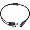 Generic 1 to 2 Way DC CCTV Power Splitter Cable Pigtail for CCTV Cameras DVR NVR LED Light Strip 5.5x2.1mm 30cm Image