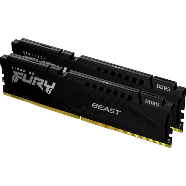 Kingston Fury Beast 16GB Kit (2 x 8GB), DDR5, 5600MHz, CL40, 1.25V, ECC, XMP 3.0, PMIC, DIMM Memory