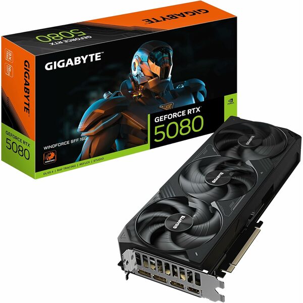 Gigabyte NVIDIA GeForce RTX 5080 Windforce SSF 16GB Blackwell Graphics Card