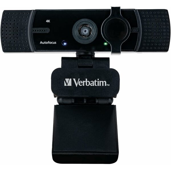 Verbatim 4K Ultra HD Webcam with Dual Microphone,  Auto Focus, Streaming Camera