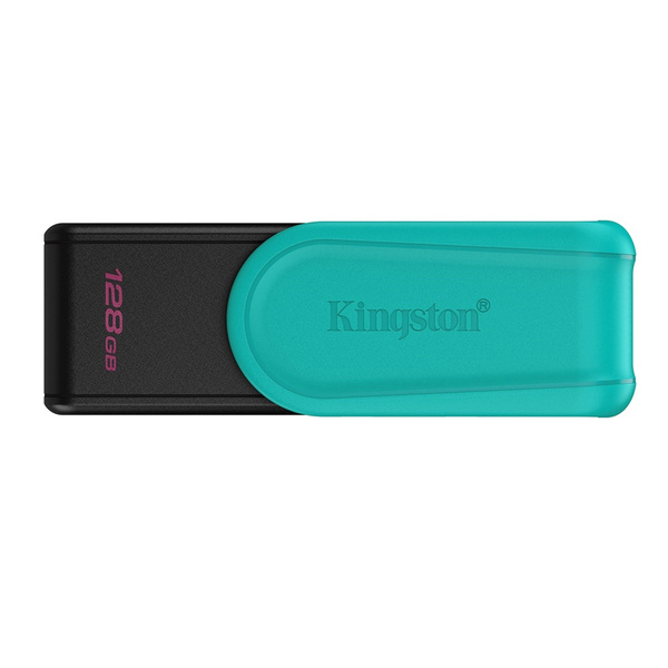 Kingston DataTraveler Exodia S USB Flash Drive, 128GB, USB 3.2, Black/Green, Swivel Cap Design