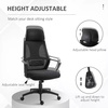 Vinsetto Office Chair Fixed Armrest Black 120 kg Image