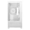Deepcool CG380 3F Micro-ATX Gaming Case White Panoramic Tempered Glass Side Panel Image
