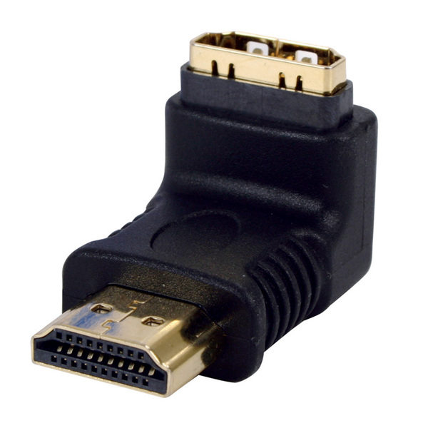 Generic  HDMI Hooked Adapter Gold Plated Right Angled