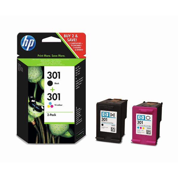HP  HP 301 Combo Print cartridges - 1 x Tri Colour - 1 x Black