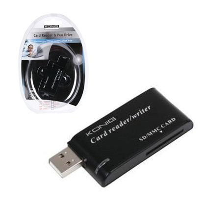 Konig  USB2.0 Card Reader ( Secure Digital and Multi Media Cards only)