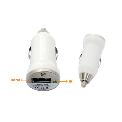 Generic  USB Car Charger To USB Socket 5v 1000ma White