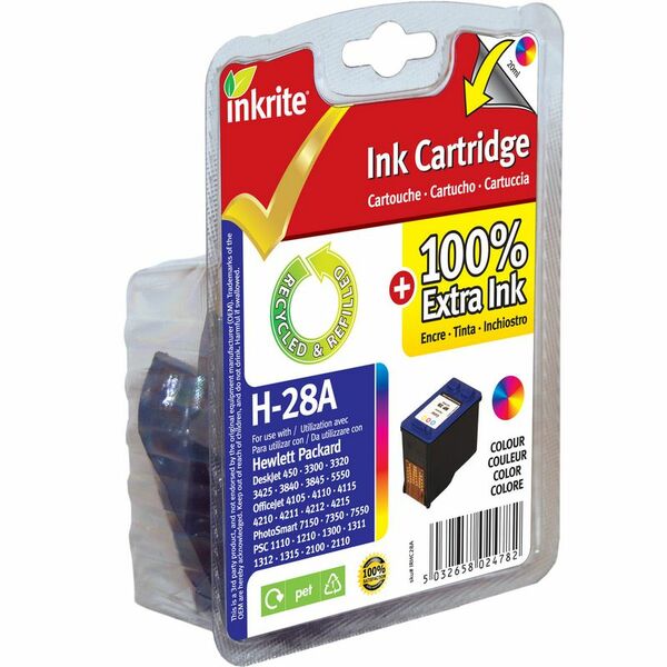 Inkrite  Inkrite Cartridge (HP 28) fo DJ450 3320 PSC 1110 C8728A - Colour