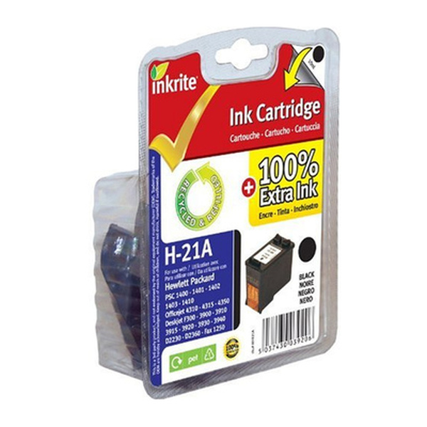 Inkrite  Inkrite Remanufactured Cartridge HP 21 XL For HP PSC1400/1410 Deskjet 3900/3940 - c9351a Black