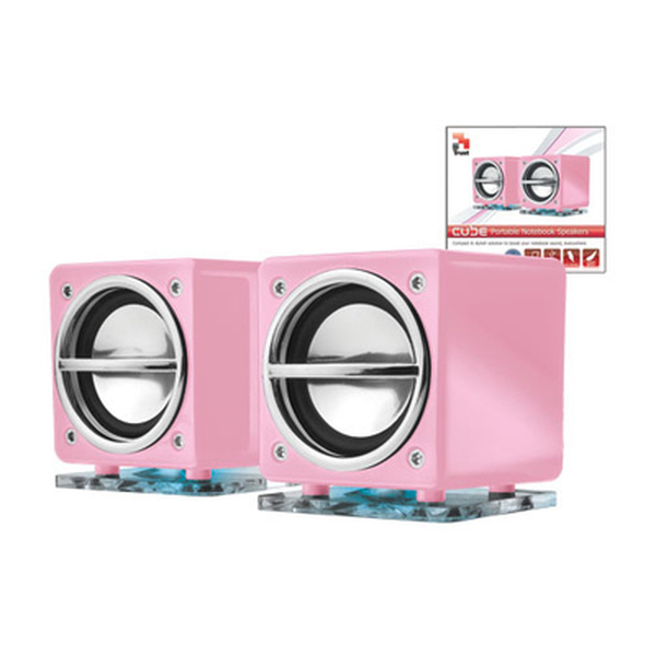 Trust  Cube Portable Notebook Speakers - Pink - Clearance Sale