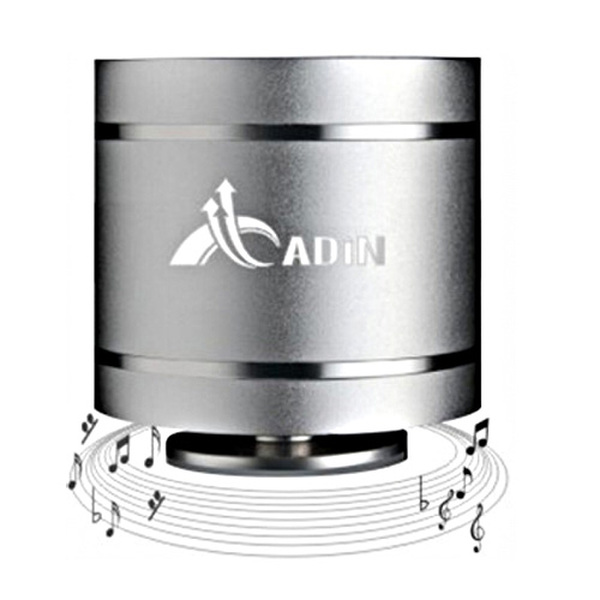 Adin 5W Vibrating Speaker with Radio Silver Falcon Computers