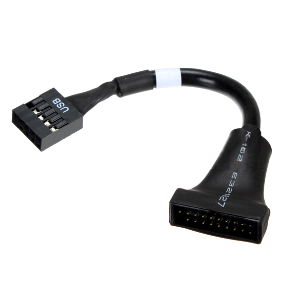 USB 3.0 20-Pin Male To Female Motherboard Header Extension Cable - 1.5ft