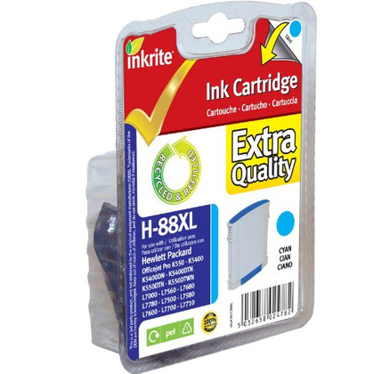 Inkrite  HP 88 For Deskjet Cyan Office jet 550/5400