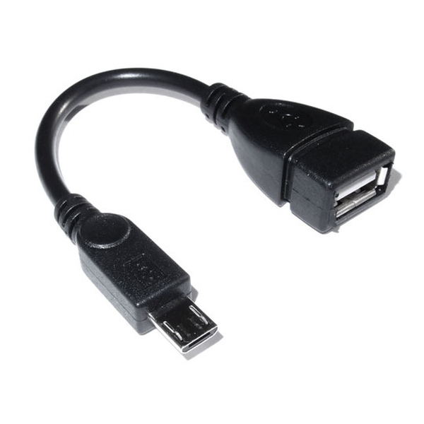 Dynamode  10CM USB TO Micro USB Adaptor / android On the Go Cable - Black