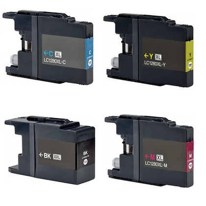 Compatible Inks  Brother LC1280 Multi Pack Compatible Cartridges 1x C,Y,M,XXL K