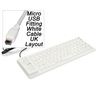 CNMemory  Micro USB Flexible Roll Up UK Keyboard - White Image