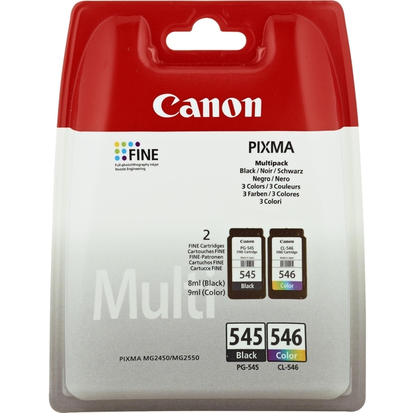 Canon  Canon PG-545 / CL-546 Ink Cartridges / Twin Pack / Black + Colour