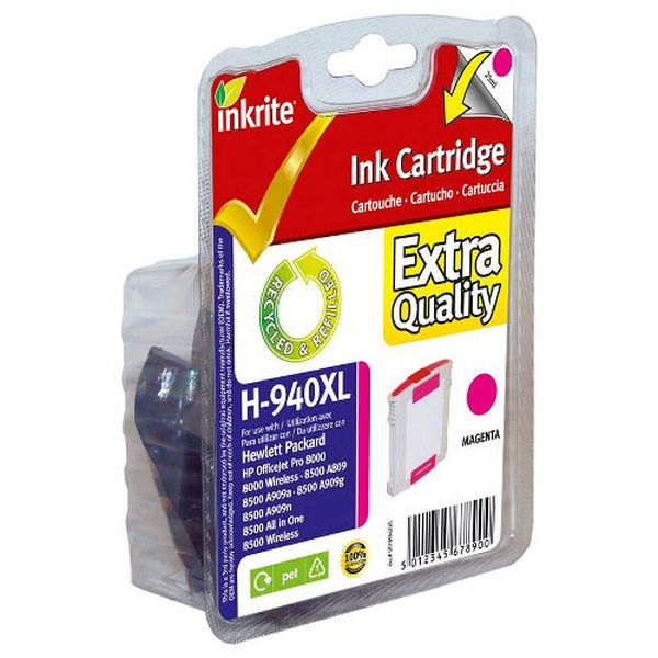 Inkrite  Inkrite HP 940XL for HP OfficeJet Pro 8000 8500 - C4908AE Hi-Cap Magenta