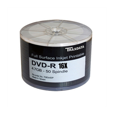Traxdata 8x DVD-R White Full Face Ritek Printable (50 pack ...