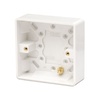 H P Elec  Single Wall Mount Back Box 25mm (white) Image