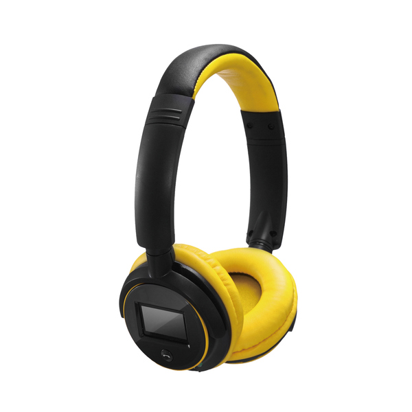 Dynamode  Bluetooth Stereo Headset With LCD Display - Yellow - Special Offer
