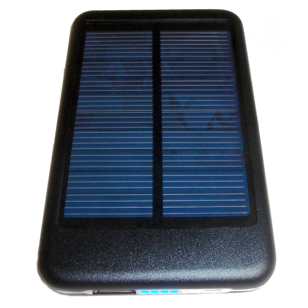 LMS DATA  5000mah Solar Powered Universal Charger with USB Port - Black - WAREHOUSE CLEARANCE SALE (REDUCED)