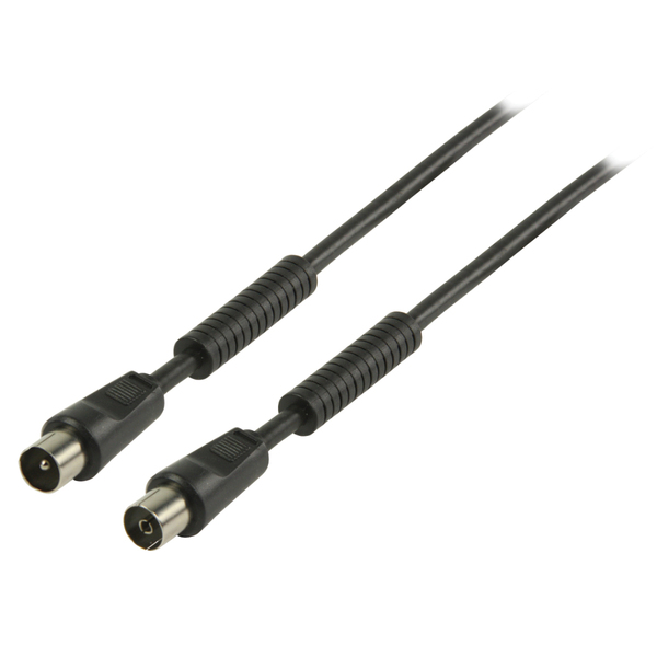 Value Line  Coax antenna cable 120dB coax male - coax female 1.50 m Black