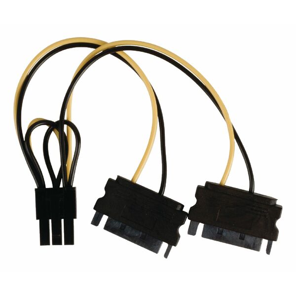 Value Line  Internal power splitter cable PCI Express female - 2x SATA 15-pin male 0.15