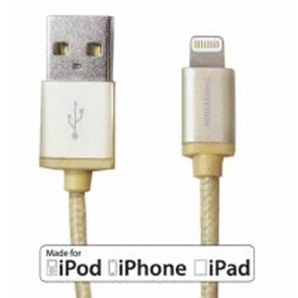 Sumvision  Ipad / Iphone Lightning USB Data sync and charge Cable 1 Meter - Gold